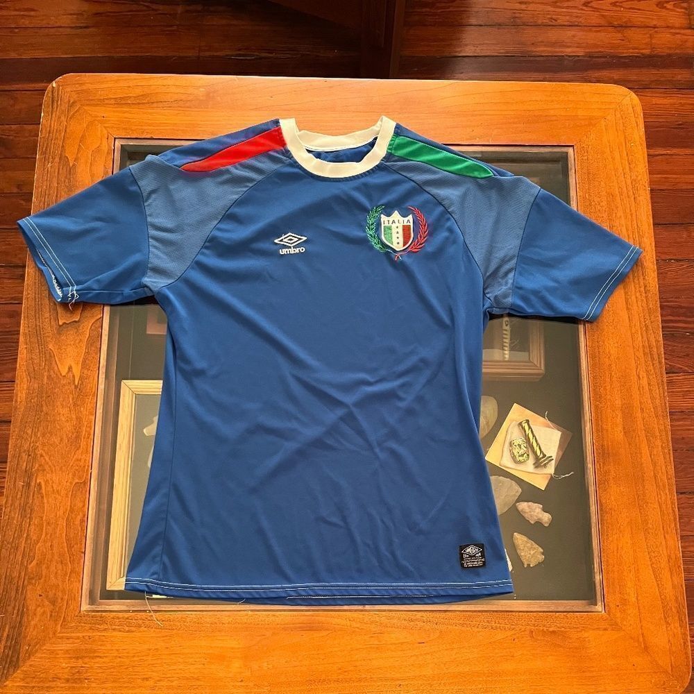 Italia Umbra Blue Medium Soccer Shirt T-Shirt